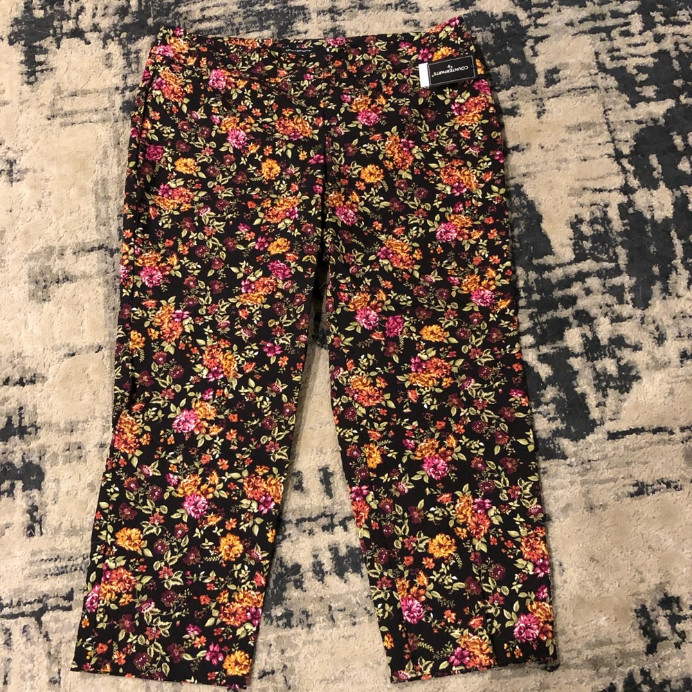 Plus size floral pants
